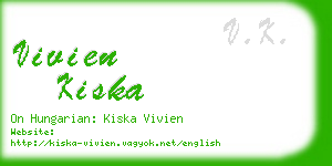 vivien kiska business card